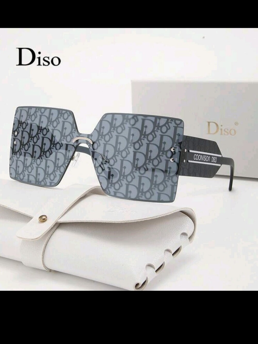 Women's Oversized Square Sunglasses - Gray FASHION !